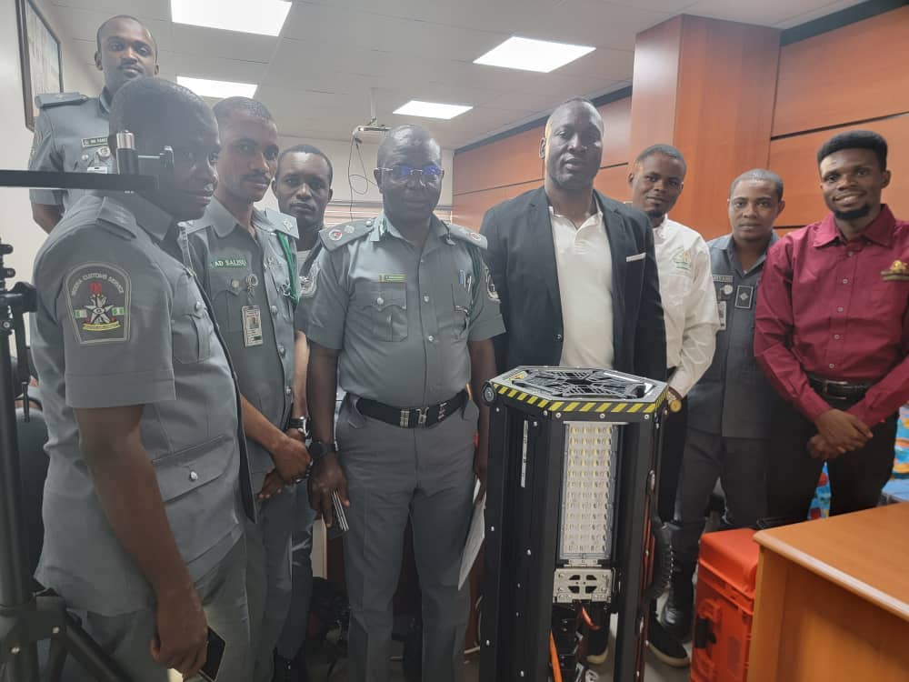 Solomon Cole Presents & Demonstrates of Our Range of Portable Rechargeable Lighting Systems To The Nigeria Customs Service